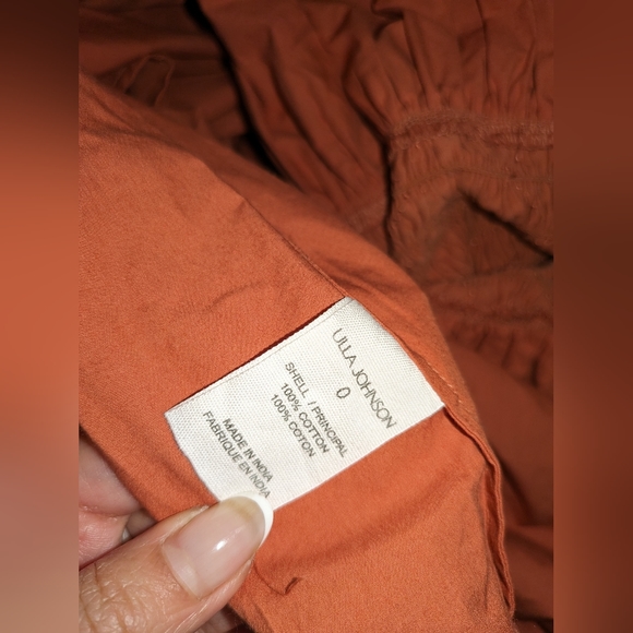 11. NWOT ULLA JOHNSON MADELINE SMOCKED MIDI DRESS - Picture 8 of 11